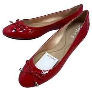 Geox Respira Charlene Patent Leather String Bow Ballet Flats